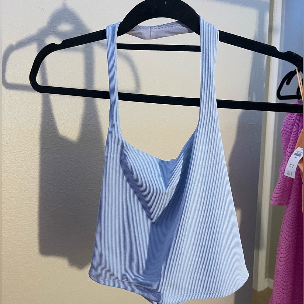 Abercrombie & Fitch blue halter top- size small NWT